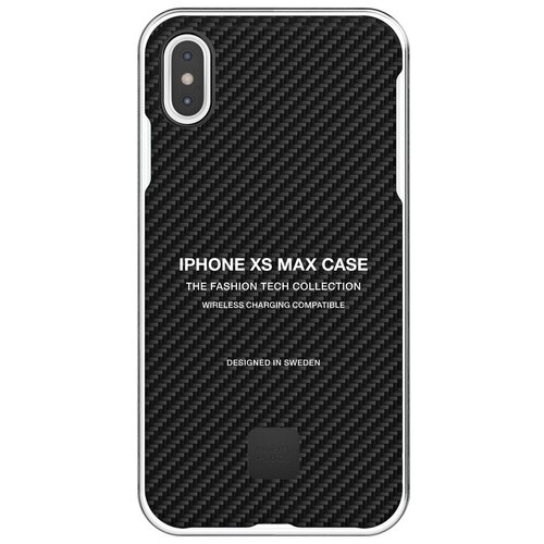 фото Чехол-накладка happy plugs 9332 для apple iphone xs max carbon fiber