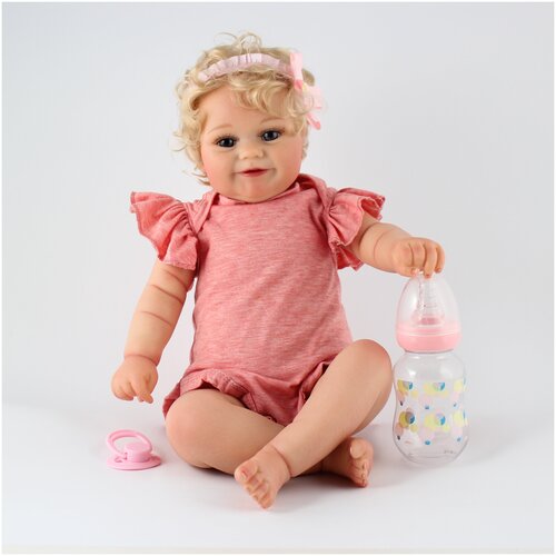 Kaydora Кукла Реборн (Reborn Dolls) - Девочка в розовом боди (51 см) kaydora 47cm silicone reborn baby dolls baby alive realistic lifelike real girl doll kids bebe reborn birthday christmas gift