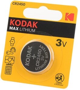 Kodak Батарейка литиевая Kodak Max, CR2450-1BL, 3В, блистер, 1 шт.