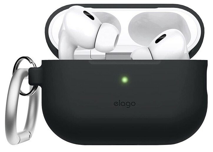 Чехол Elago Silicone Hang case для AirPods Pro 2 (2022) черный