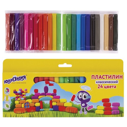 фото Набор для лепки юнландия пластилин юнландик-архитектор 24 цв