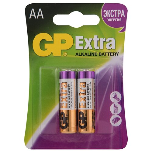 GP Элемент питания 2 шт в блистере 15AX-2CR2 Extra 20/160 63430661034 батарейка gp extra аа 2шт