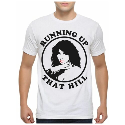 Футболка Design Heroes Kate Bush - Running Up That Hill Мужская Белая 2XL