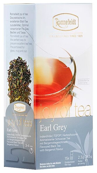 Чай черный Ronnefeldt Joy of Tea Earl Grey в пакетиках, 15 пак. - фотография № 1