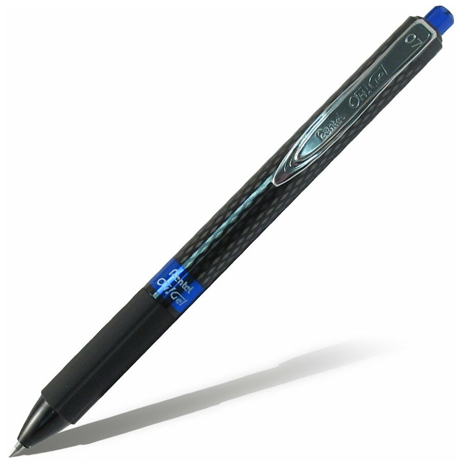 Ручка гелевая автоматическая Pentel OhGel (0.35мм, синий, резиновая манжетка) (K497С)