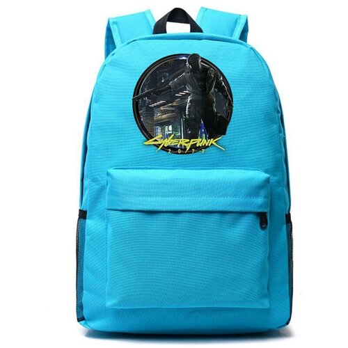 фото Рюкзак киберпанк (cyberpunk 2077) голубой №2 noname