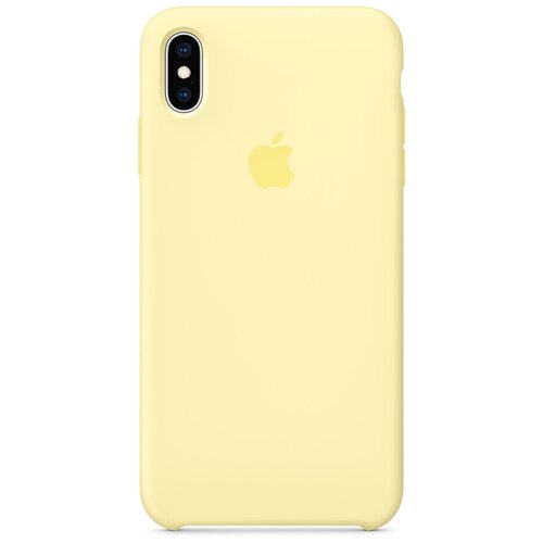 фото Чехол-накладка apple силиконовый для iphone xs max лимонный крем