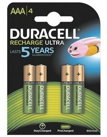 Аккумуляторы DURACELL 850mAh ААА BL4