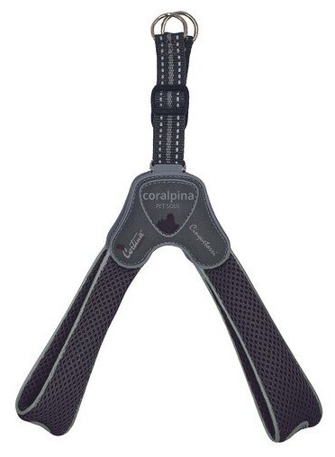 Cortina Harness CINQUETORRI мягкая шлейка для собак "Супер Комфорт", 60-70 см, черный - фотография № 2