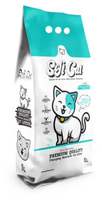 Наполнитель для кошек Soft Cat, комкующийся с ароматом марсельского мыла 5 л - фотография № 9