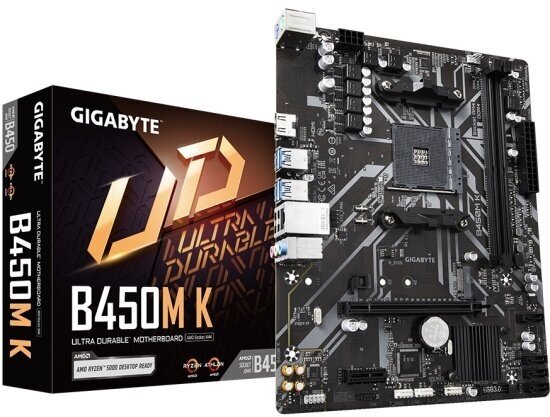 Материнская плата Gigabyte B450M-K (AM4, mATX)