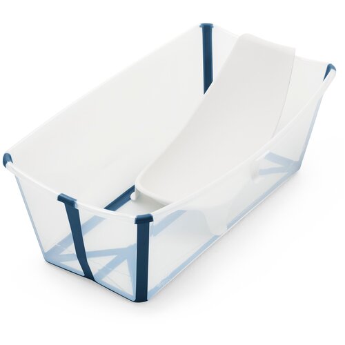 Ванночка Stokke FlexiBath со вставкой, синий, 39 л, 30х24х66 см