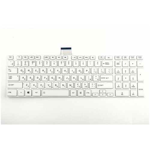Клавиатура для ноутбука Toshiba C850 L850 L870 Белая с рамкой P/n: NSK-TV0SV, NSK-TV0SU, NSK-TT0SV