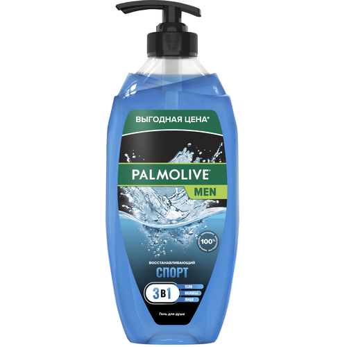 Palmolive гель для душа и шампунь 3 в 1 Men Спорт, 750 мл