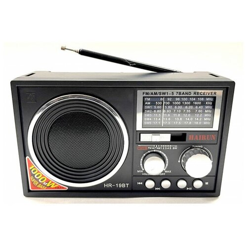 радиоприемник HAIRUNBluetoothUSBSDфонарикаккумулятор 18650 HR-19BT 129000₽