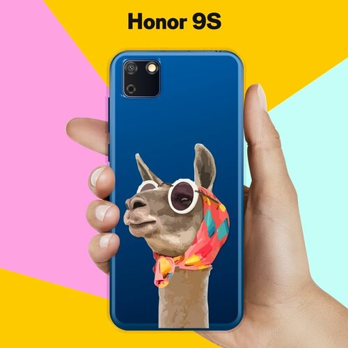 Силиконовый чехол Лама в очках на Honor 9S