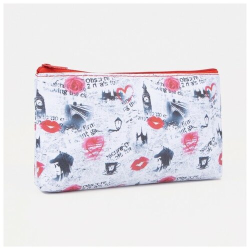 фото Косметичка на молнии, белый теропром