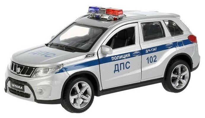 Технопарк Машина металлическая «Suzuki Vitara полиция», 12 см, открываются двери и багажник, цвет серебристый