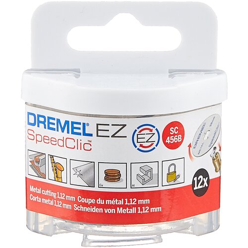 dremel диск отрезной по металлу 38 мм ez speedclic s456dm dremel мах 2615s456dm Набор насадок Dremel SC456B 12 шт.