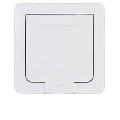 Розетка с рамкой Master РС16-511 скрытая установка белая с заземлением IP44 с крышкой влагозащищенная