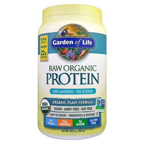 фото Протеин garden of life raw organiс protein, 560 гр., без вкуса