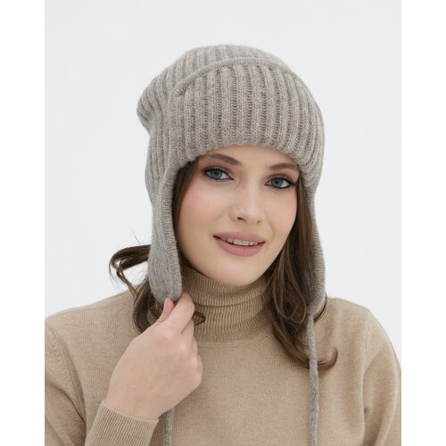 Шапка ушанка Ulzii Cashmere, размер OneSize, серый