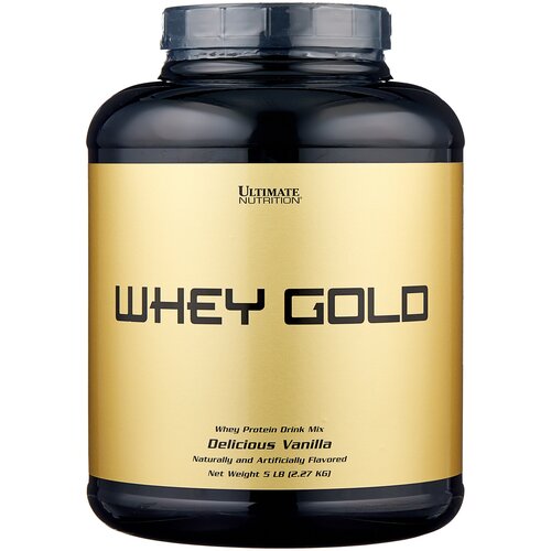 Протеин Ultimate Nutrition Whey Gold, 2270 гр., восхитительная ваниль протеин ultimate nutrition syntho gold 2270 гр восхитительная ваниль