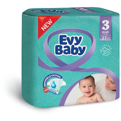 Подгузники Evy Baby Midi 5-9 кг (Размер 3/M), 64 шт
