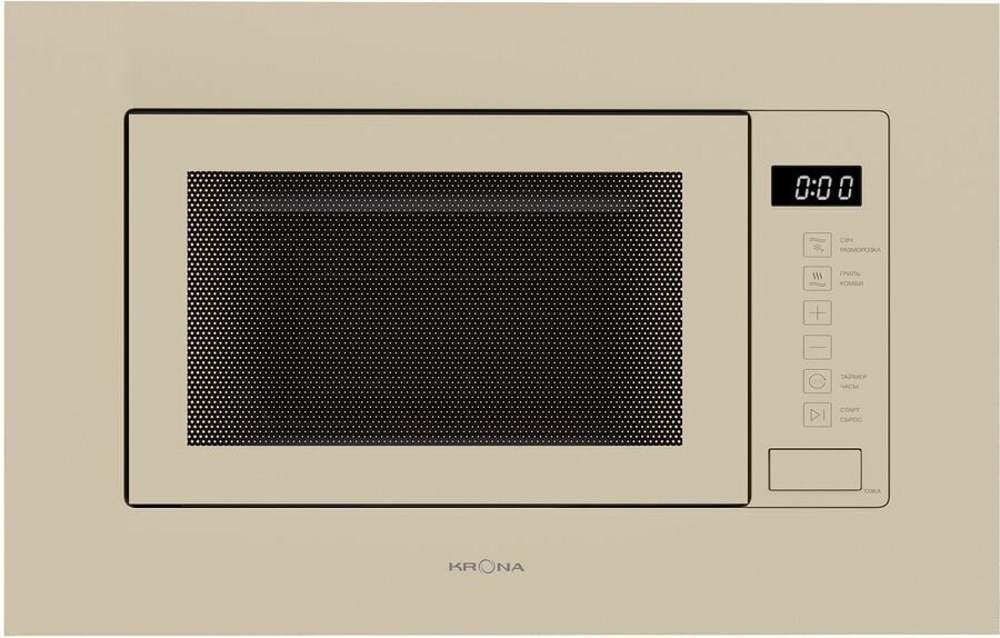 Встраиваемая микроволновая печь KRONA ESSEN 60 WH DOTS белый (31 л, диспл, гриль) - фотография № 1