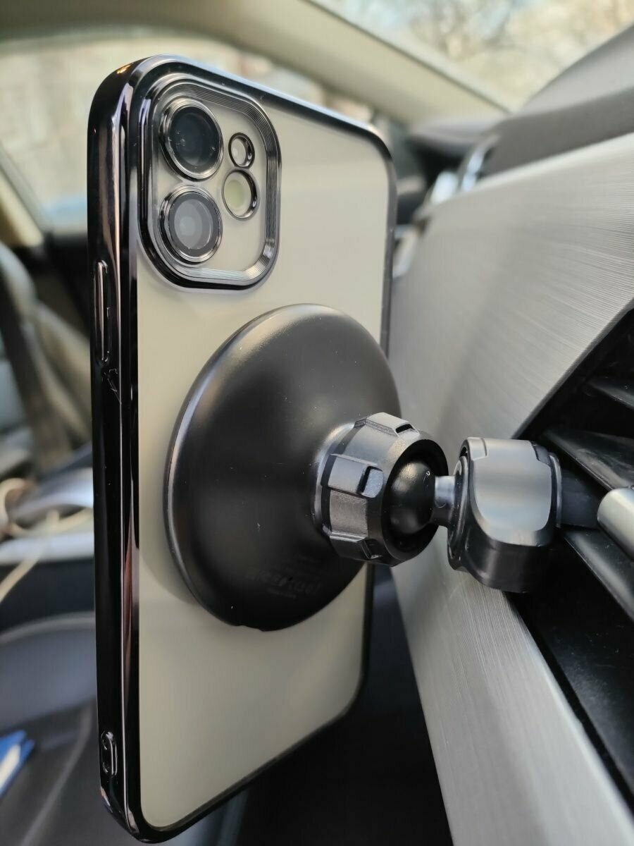 Чехол для iPhone 13 Pro защитой камеры Прозрачно-Синий MagSafe беспроводной зарядкой