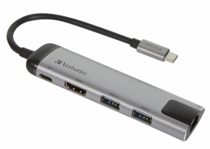 Многопортовый разветвитель Verbatim USB-C USB 3.0/HDMI/Gigabit Ethernet/SD/microSD