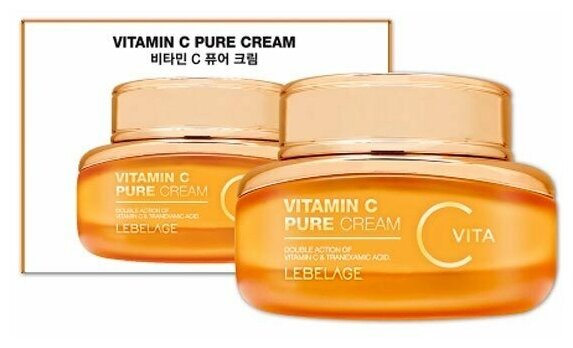 Крем для кожи лица с витамином С и транексамовой кислотой VITAMIN C PURE CREAM Lebelage 8809445616102