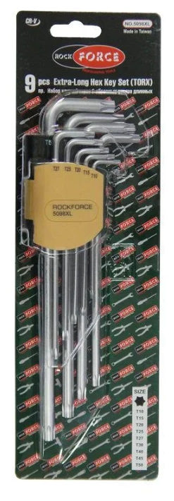 Набор инструментов ROCKFORCE RF-5098XL, 9 предм., серебристый - фотография № 1