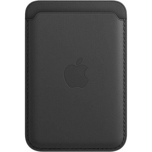 Кардхолдер / Чехол-бумажник MagSafe для iPhone, кожа, черный, ReBronShop