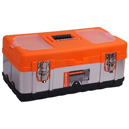 Ящик с органайзером Harden 520224, 36x18.5x17 см, серебристый/оранжевый