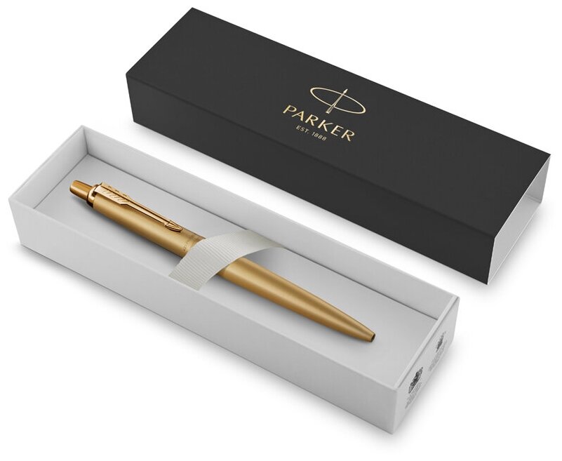 Ручка шариковая PARKER "Jotter XL Monochrome Gold GT", корпус золотой, нержавеющая сталь, синяя,2122754, 1 шт