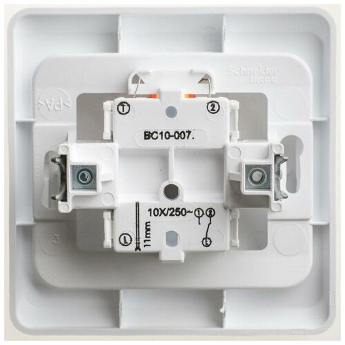 Переключатель 1-кл. СП Этюд 10А IP20 с подсветкой бел. SchE BC10-007B