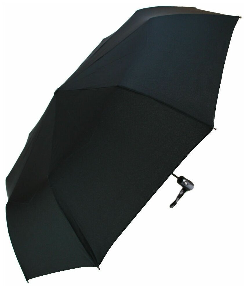 Мужской складной зонт Popular Umbrella автомат 865/Черный 