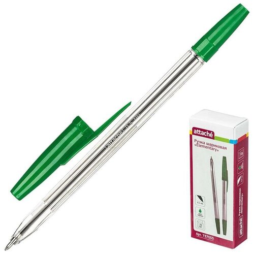 Ручка шариковая Attache Economy Elementary зеленая (толщина линии 0.5 мм) ручка шариковая неавтоматическая attache economy elementary 0 5мм синий 5шт