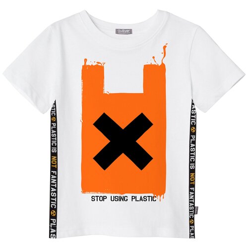 фото Футболка gulliver, размер 152, белый