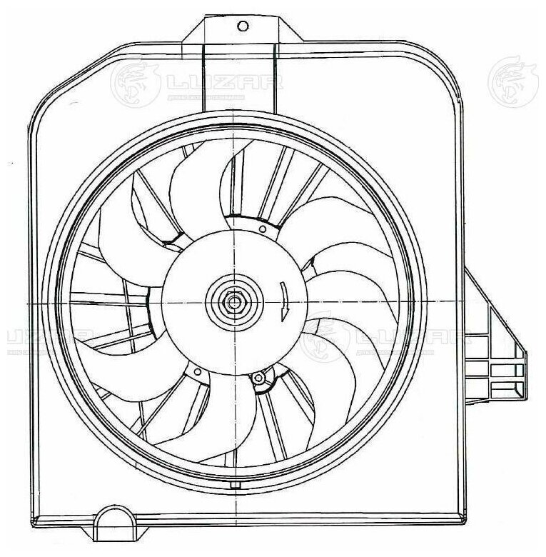 Электровентилятор кондиционера для автомобилей Caravan (01-)/Voyager (01-) (с кожухом) LUZAR - фото №7