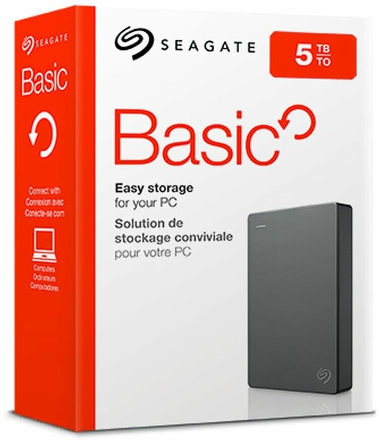 Внешний жесткий диск 2.5'' Seagate Basic 4TB USB 3.0 черный - фото №2