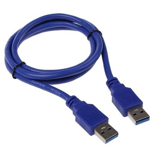 Кабель Cablexpert CCP-USB3-AMAM-1M, USB-A (male)-USB-A (male), USB 3.0, 1м, синий кабель соединительный usb 3 0 am am 1 8м gembird экранированный синий ccp usb3 amam 6