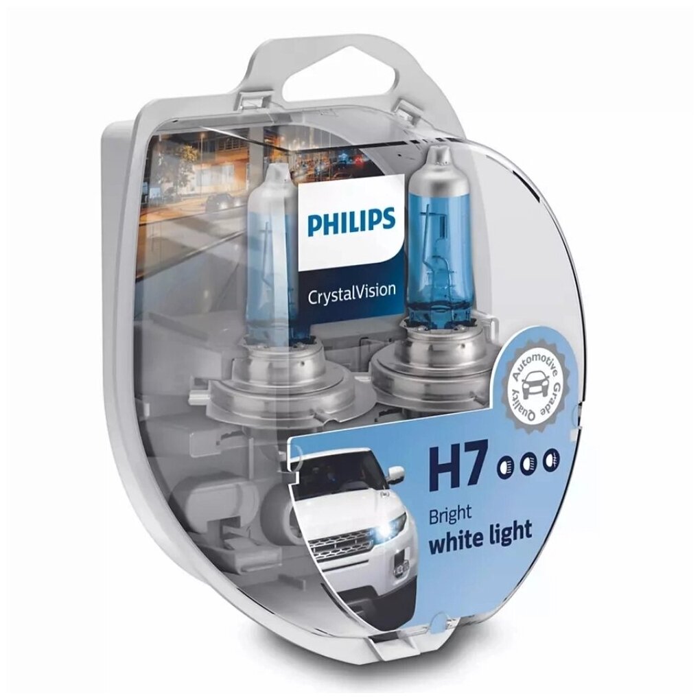 фото Галогенная лампа Philips H7 (55W 12V) CrystalVision 2шт