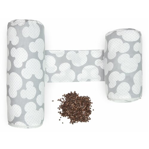 фото Подушка (валик-позиционер для боковой поддержки) amarobaby nature anatomy с лузгой гречихи (мышонок серый)