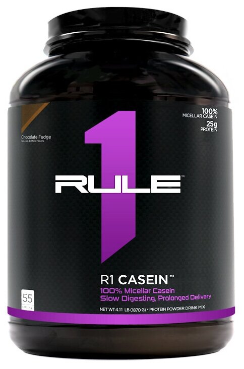 RULE ONE Casein Большая банка фиолетовый 1800 г (Chocolate Fudge)