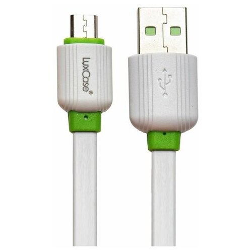 Кабель LuxCase USB Micro USB PVC 1m 2A (QY-PFM) White кабель luxcase usb micro usb 1m 2a pvc qy pfm black