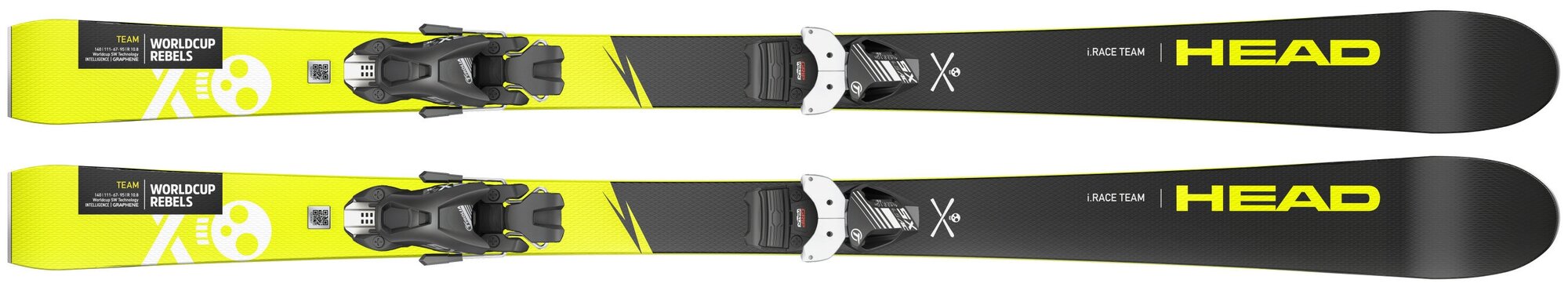 Горные лыжи с креплениями HEAD 2021-22 WC iRace Team SW+SX 4.5 GW CA BRAKE 80 [K] Black/Neon Yellow (см:120)