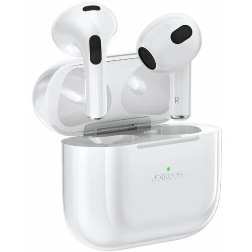 Наушники беспроводные Joyroom JR-T03S Plus NEW белые с тонким красным чехлом 214900₽