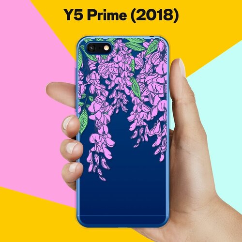 силиконовый чехол цветы оранжевые на huawei y5 prime 2018 Силиконовый чехол Цветы фиолетовые на Huawei Y5 Prime (2018)